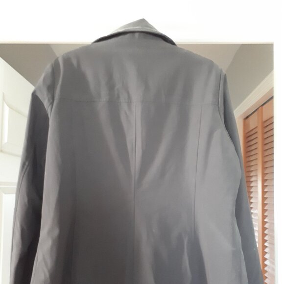 Coat - Black - Size XL - Leather details with zipper and snap closure front - Picture 2 of 7